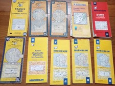 Lot de 10 cartes routières
