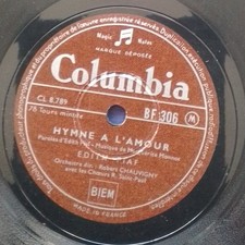 EDITH PIAF * HYMNE À L'AMOUR/