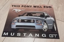 Superbe plaque en métal Ford mustang GT, parfait état 41x32 cm