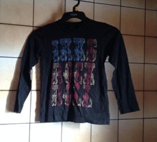 sweat pull fin tee-shirt noir IKKS Rock Roll 6 ans