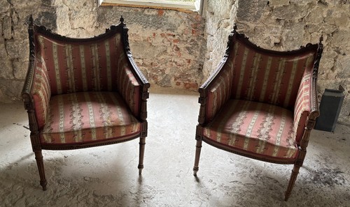 Paire fauteuils anciens - paire, de