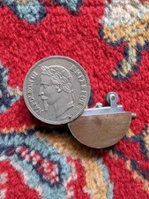 SECOND EMPIRE 5 francs Napoléon III, tête laurée, transformé en briquet