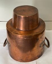 Ancienne casserole bain marie en cuivre-queue aronde / Antique French copper pan