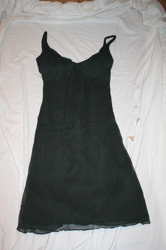 Zara robe verte 100 - robe, crepe