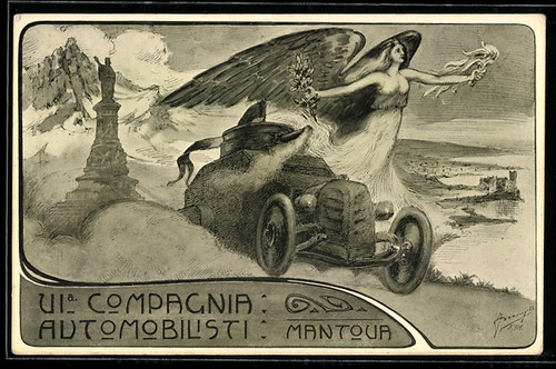 Carte postale mantoue voiture - carte,