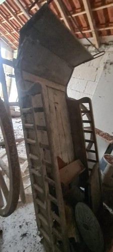 Charette ancienne bois - charette, en