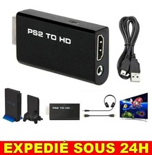 ✅ Adaptateur Convertisseur Audio Vidéo Compatible Ps2 Vers Hdmi Câble Pc HD 3.5