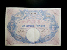 BILLET FRANCE:50 FRANCS BLEU ET ROSE  14-9-1914 SUPERBE + !!!