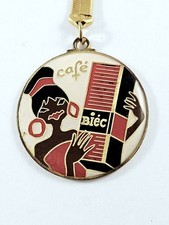 PORTE-CLES - CAFÉ BIEC - Femme Africaine, Métal - Vintage 1960s -