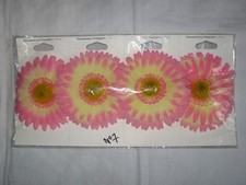 4 GRANDES FLEURS A PIN'S DÉCORATION POUR RIDEAUX OU AUTRES-TISSU POLYESTER--N°7