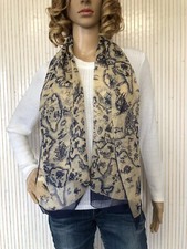Foulard écharpe en Soie Beige