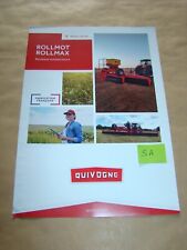 4 pages Brochure Prospectus QUIVOGNE Rouleaux no IH Fiat SFV Someca Renault Ford