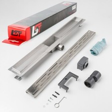 Caniveau Lignes Fente 700 X 70 MM Réglable en Hauteur Siphon de Sol Duschgitter