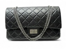 NEUF SAC A MAIN CHANEL 2.55 GRAND JUMBO A37590 CUIR NOIR BANDOULIERE BAG 11100€