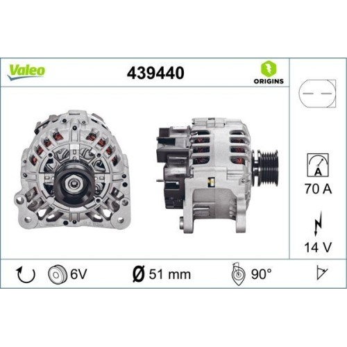 Alternateur valeo 439440 - 439440,