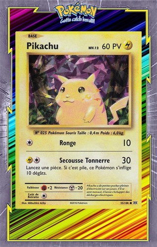 Pikachu holo mosaïque - promo,