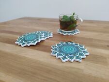 Set de 6 Sous-Verre en Porcelaine avec Motifs Zellige Marocain - Boîte de 6