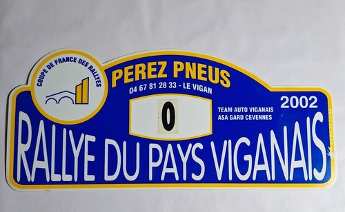 Plaque rallye pays viganais - plaque,