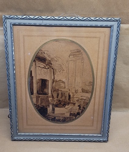 Dessin original lavis - dessin, rome