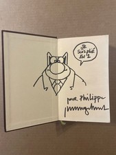 Philippe Geluck - Dédicace dans l'album de la Pléiade : Œuvres complètes III