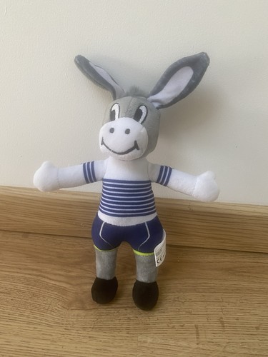 Peluche âne gris bleu - peluche,