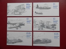 TIMBRES ROYAUME-UNI. LOT DE 6 CARNETS THEME AVIATION, COMPLETS. IMPECCABLE