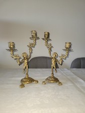 Paire de chandeliers en bronze 19° siècle