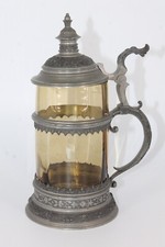 Pichet allemand en verre jaune