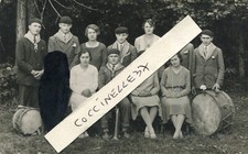 Carte PHoto à identifier Groupe mixte Foulards Musique Tambour Grosse caisse