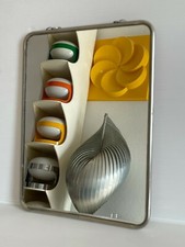 Ancien et superbe Miroir de barbier  rectangulaire avec chainette vintage Oct7b