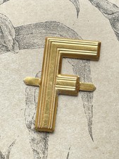 Ancienne Lettre F métal doré