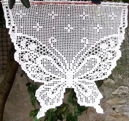Rideau crochet fait - rideau, main