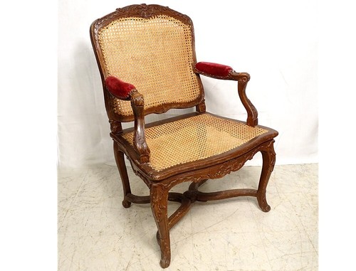 Fauteuil canné régence - canné,