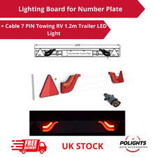 Panneau de remorque arrière à LED avec câble à 7 broches - Feu de plaque...