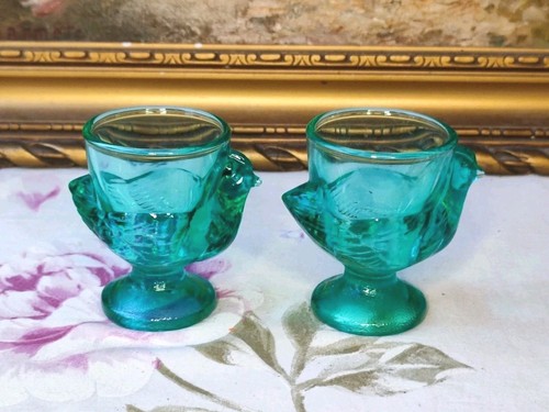Coquetiers poules verre - poules, en