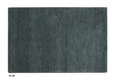 Tapis Gabbeh 100% Laine Gris Uni 120x180 Cm Fait Main PL20
