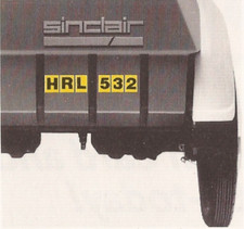 Sinclair C5 Personal Number