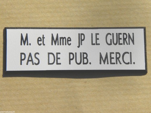 Plaque boite aux lettres - de,
