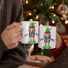 Mug Noël elfe maman et papa