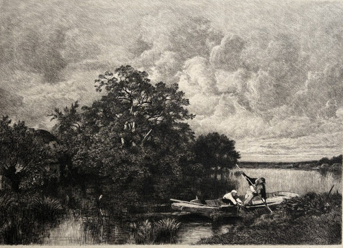 Barque gravure eau forte jules - forte,