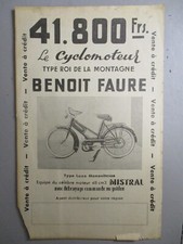 PROSPECTUS  MOTO CYCLOMOTEUR BENOIT FAURE 48 CC MISTRAL 1954