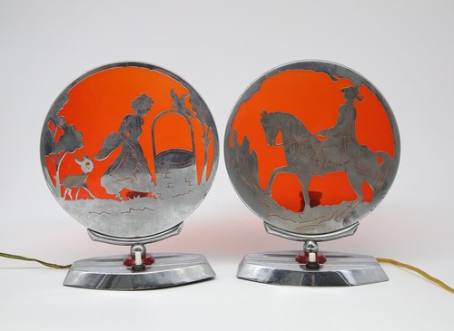 Paire lampe silhouette art - paire,