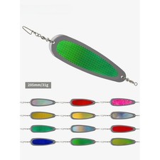 Leurre de pêche cuillère en métal lumière réfléchissante coulée lente pou