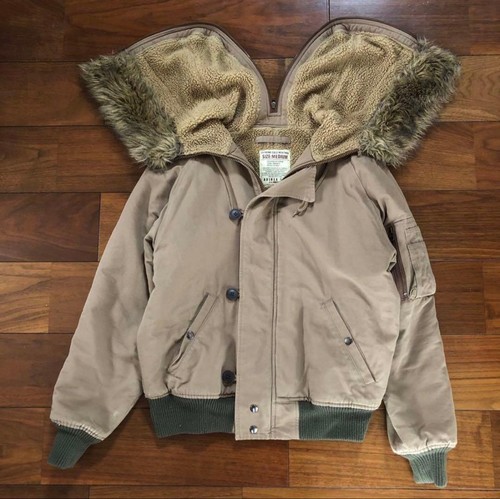 Avirex fur flight jacket - fur,