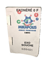souches abîmées ticket entrées Parc Attraction Mirapolis Vintage 1991