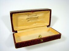 Ancienne Boîte à Bijoux Galuchat Bijouterie A. Girard Lyon D - 3 x 9,5 x 4,5 cm
