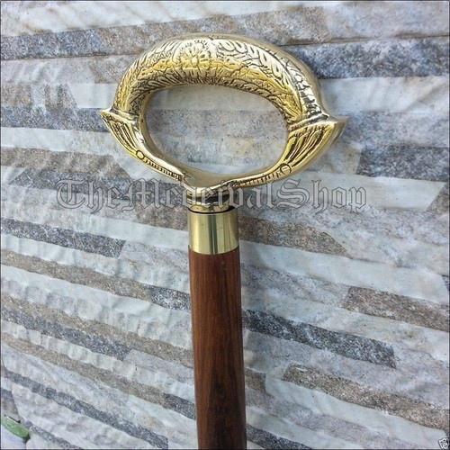 Ancien bâton marche en - de,