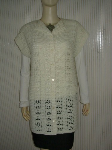 Gilet tricot maille ajourée
