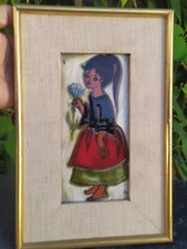 Tableau Carreau Maria Lluis en Céramique Émaillée Vintage 1960