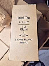 16x NIB TUBES RAYTHEON VT127 GB UK 10E/231 = CV1127 BLACK PLATE LARGE SIZE GLASS